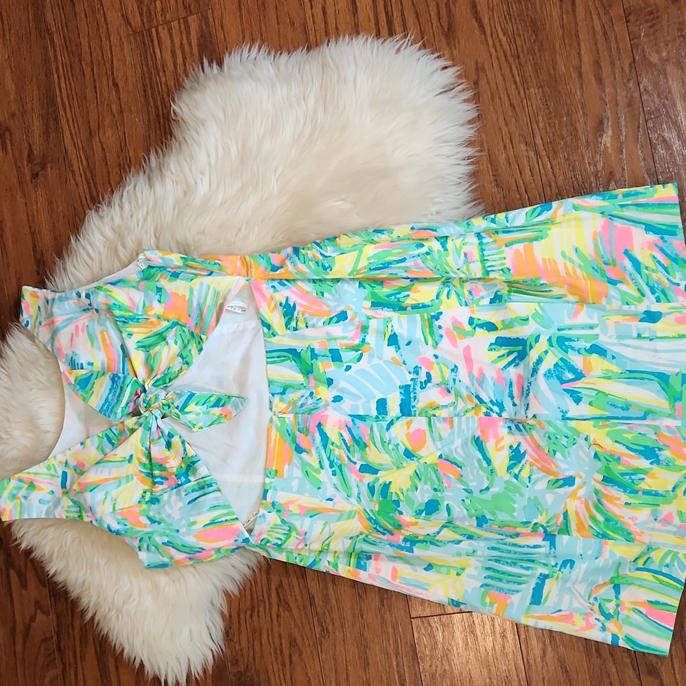 Lilly Pulitzer Courtney Shift Dress In Sea Salt & Sun - Picture 3 of 5